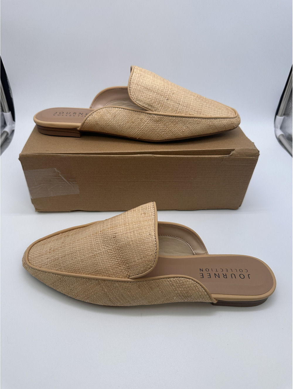 Journee Collection Akza Beige Slip-On Loafers Size 12